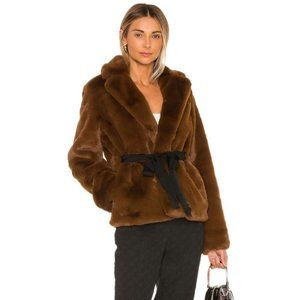 NWT Revolve L'Academie Macee Faux Fur Coat.